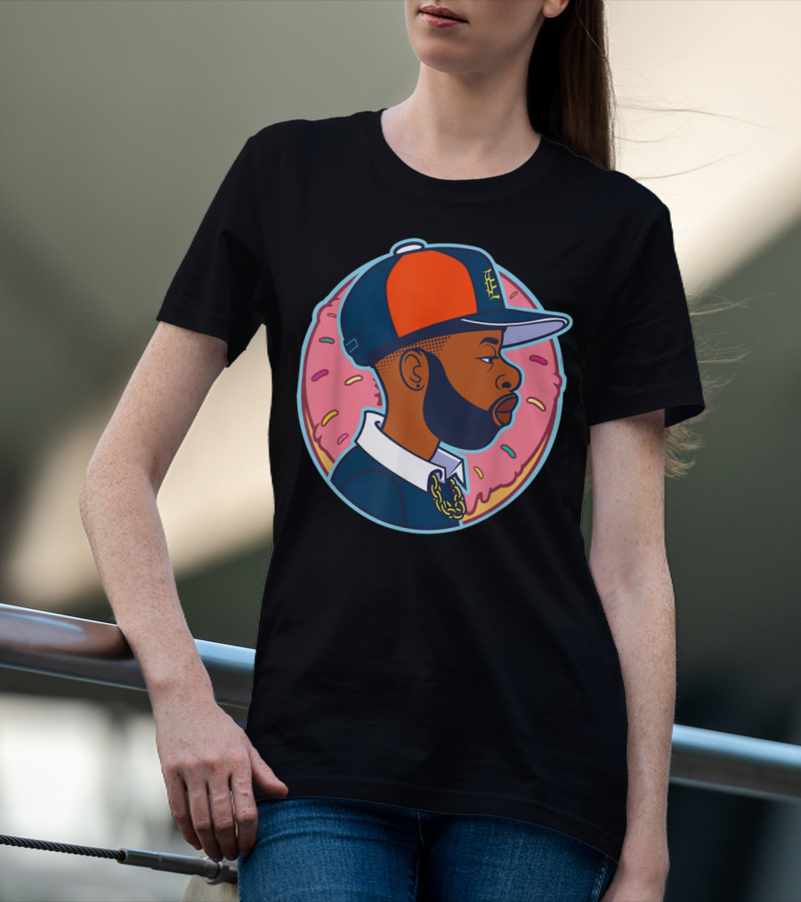 Donut Boy Sprinkles Profile With Baseball Cap T-Shirt