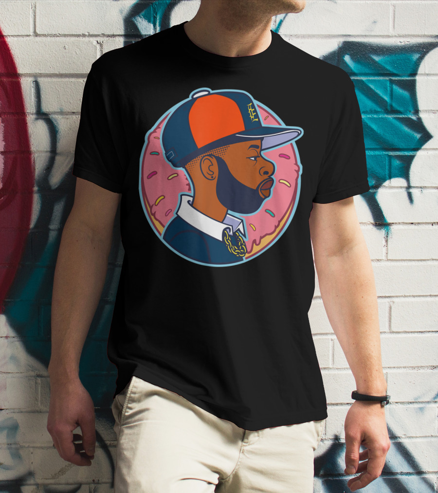 Donut Boy Sprinkles Profile With Baseball Cap T-Shirt