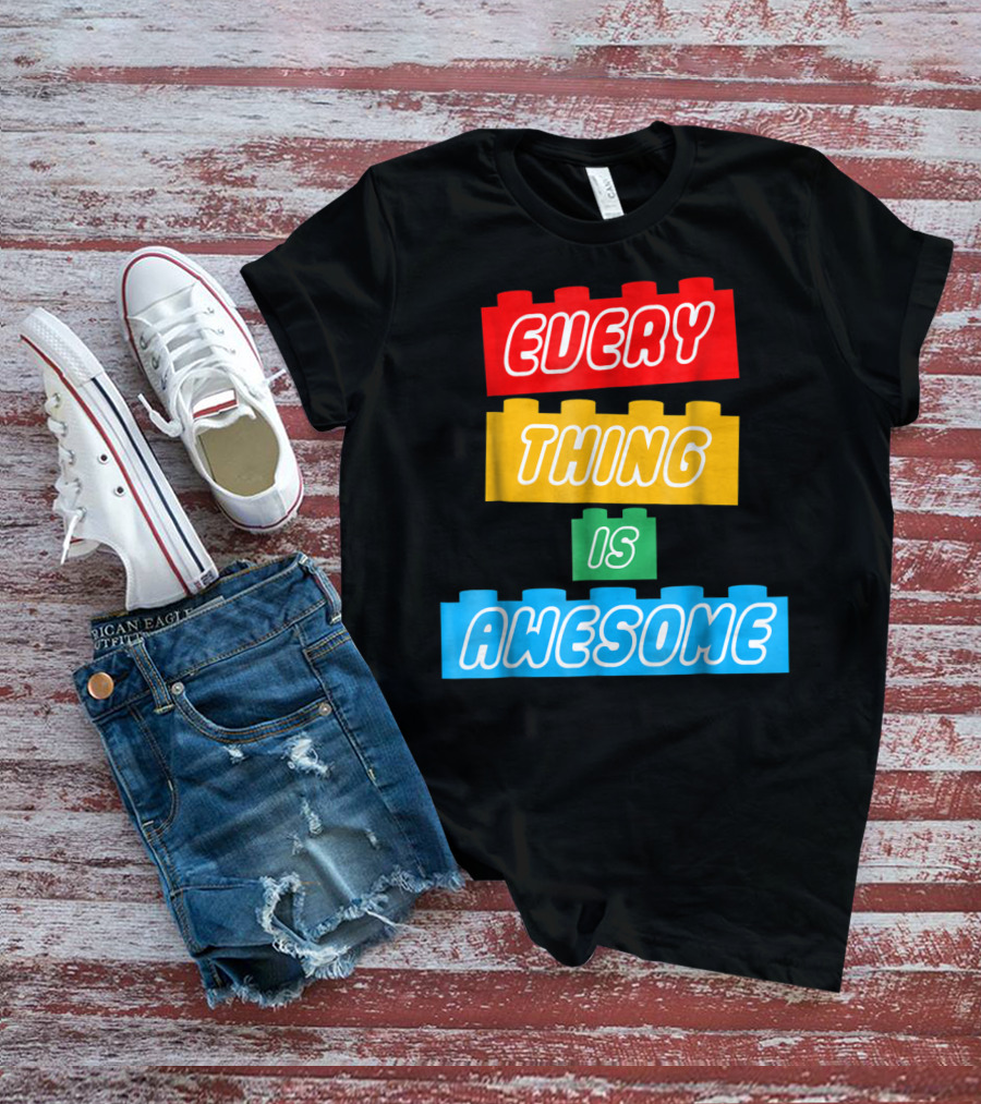 Everything Is Awesome LEGO Inspired Blocks T-Shirt