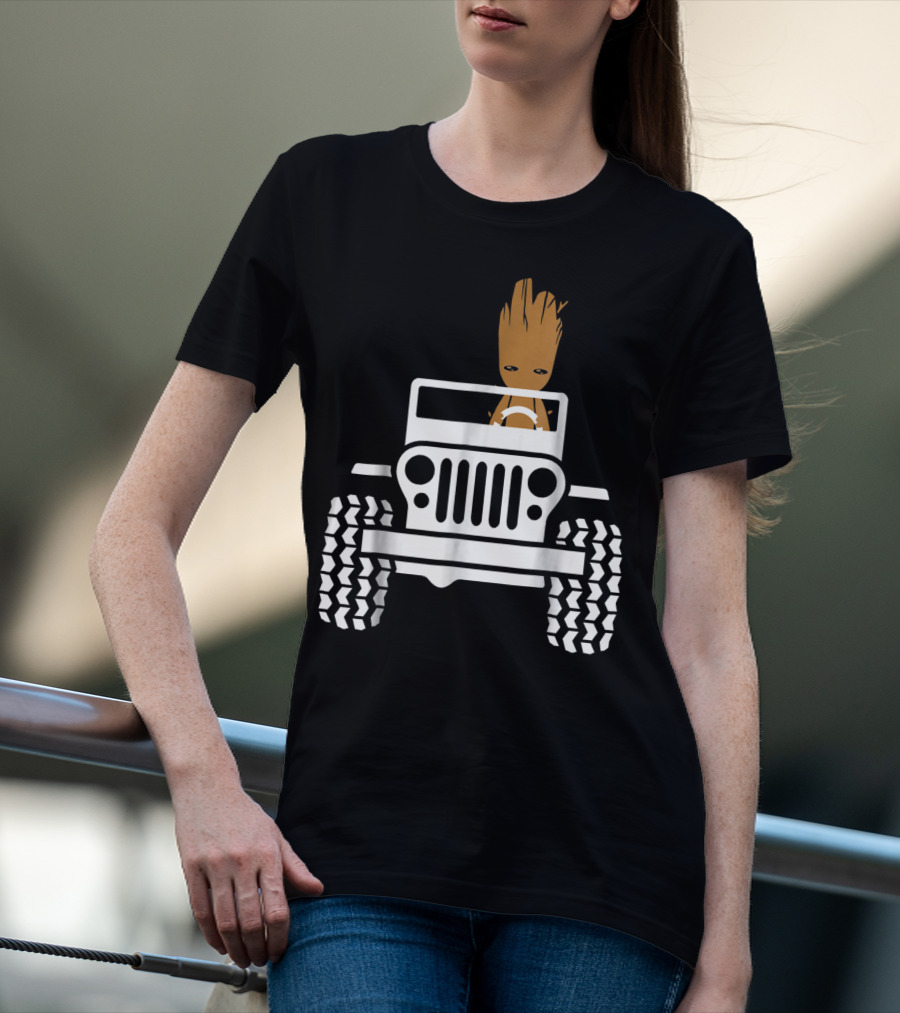 Baby Drive Jeeps Groot Funny Distress T-Shirt