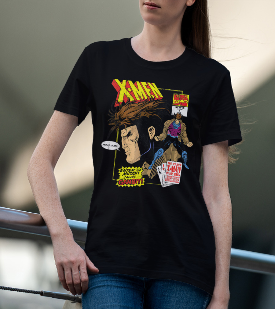 Marvel X-Men Comics Enter The Mutant Gambit Cajun Remy LeBeau Mon Ami T-Shirt
