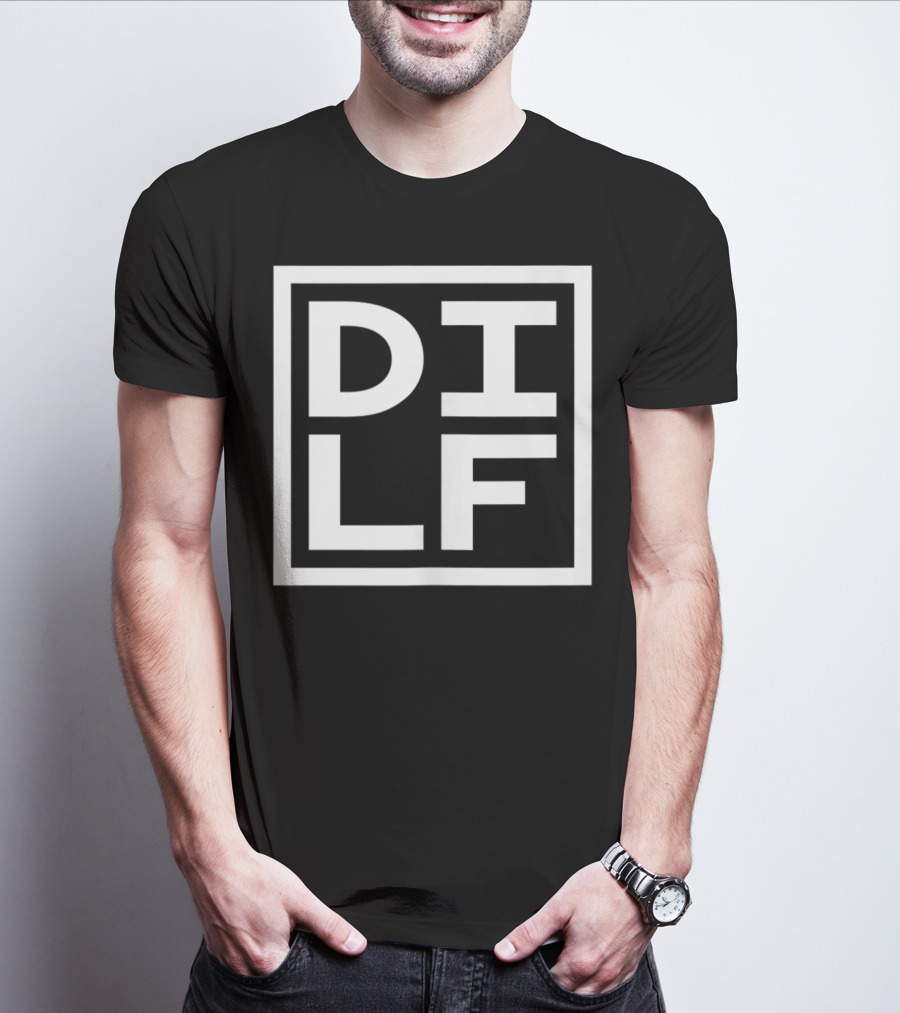 DILF Dad Square Minimal T-Shirt
