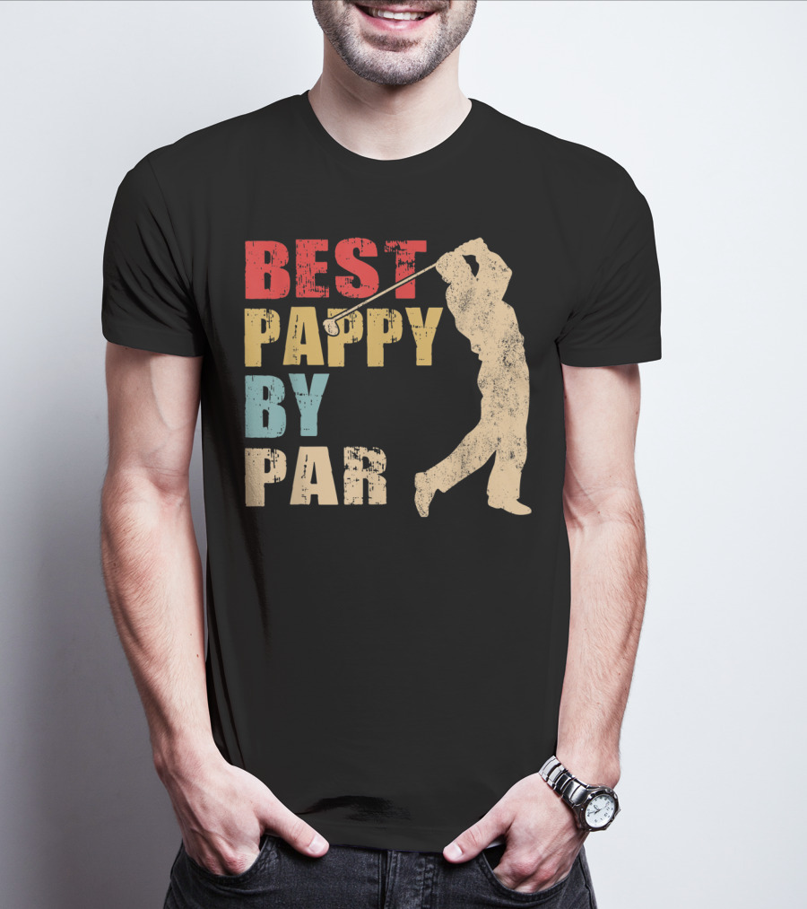 Best Pappy By Par Mens Father's Day Funny Golf Player T-Shirt