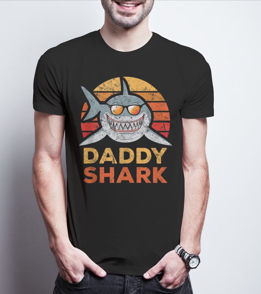 Daddy Shark Tropical Sunset T-Shirt