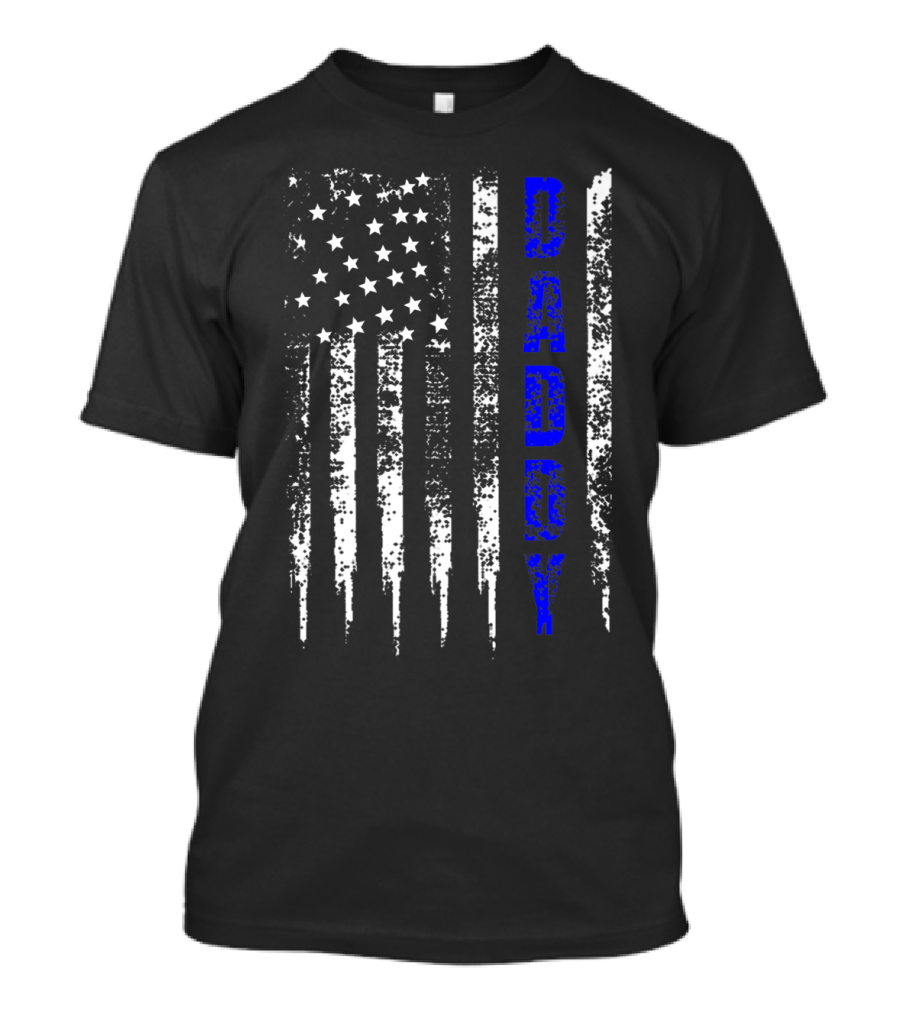 Police Daddy Blue Line USA Flag T-Shirt