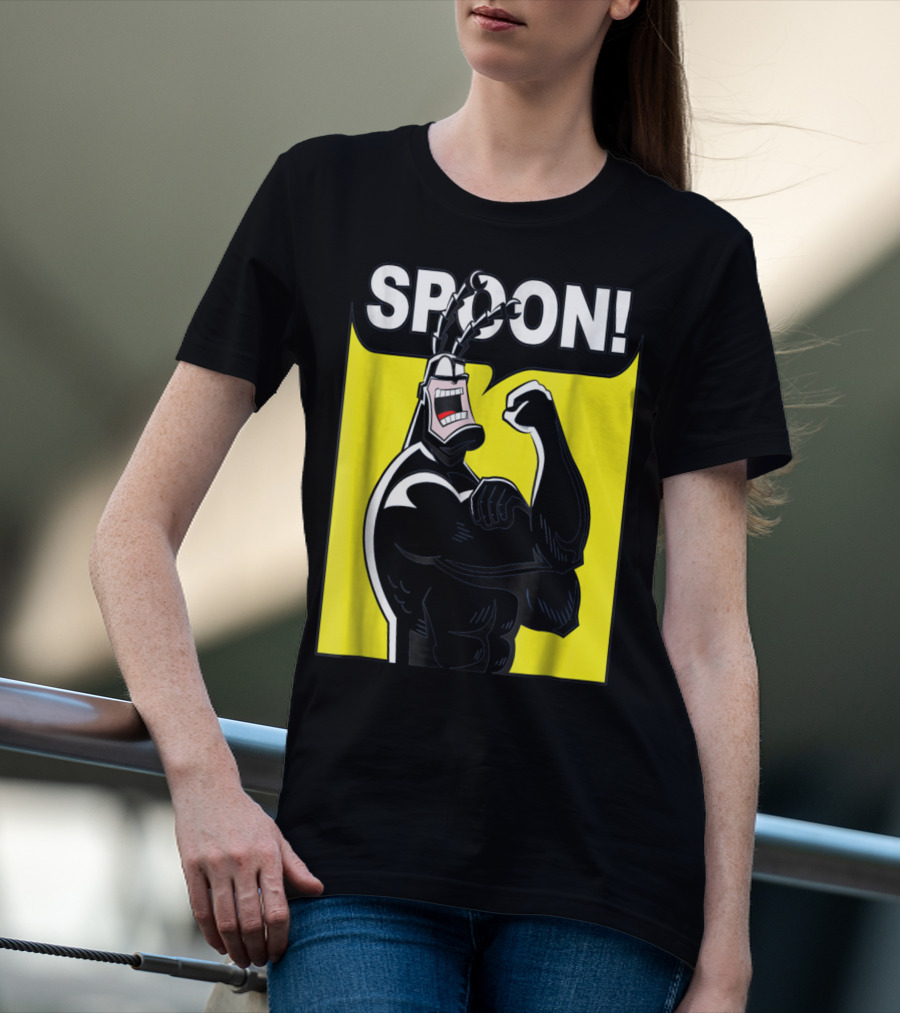 SPOON Tick Character Shouting Classic Comic T-Shirt