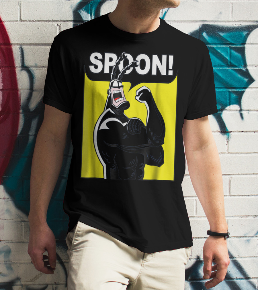 SPOON Tick Character Shouting Classic Comic T-Shirt