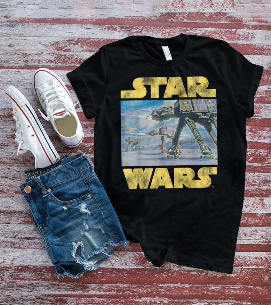 Star Wars Vintage Imperial AT-AT Battle Of Hoth Scene T-Shirt