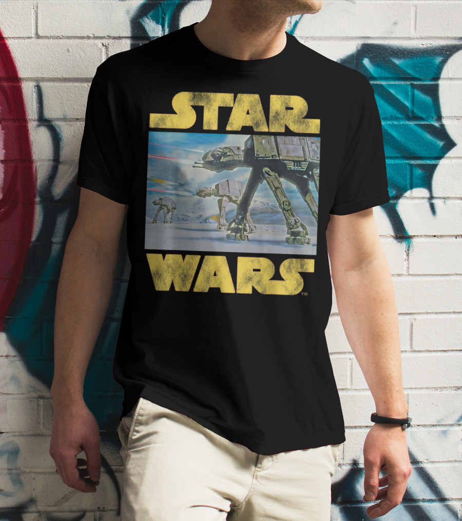Star Wars Vintage Imperial AT-AT Battle Of Hoth Scene T-Shirt
