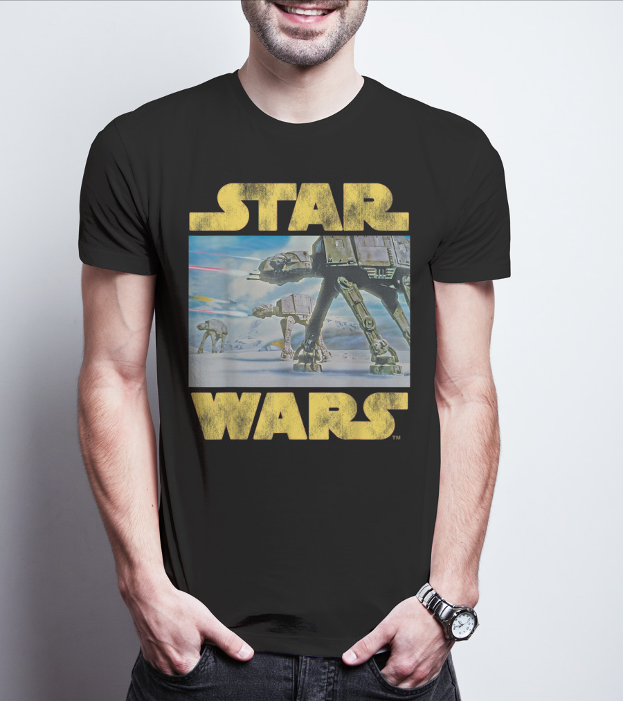Star Wars Vintage Imperial AT-AT Battle Of Hoth Scene T-Shirt