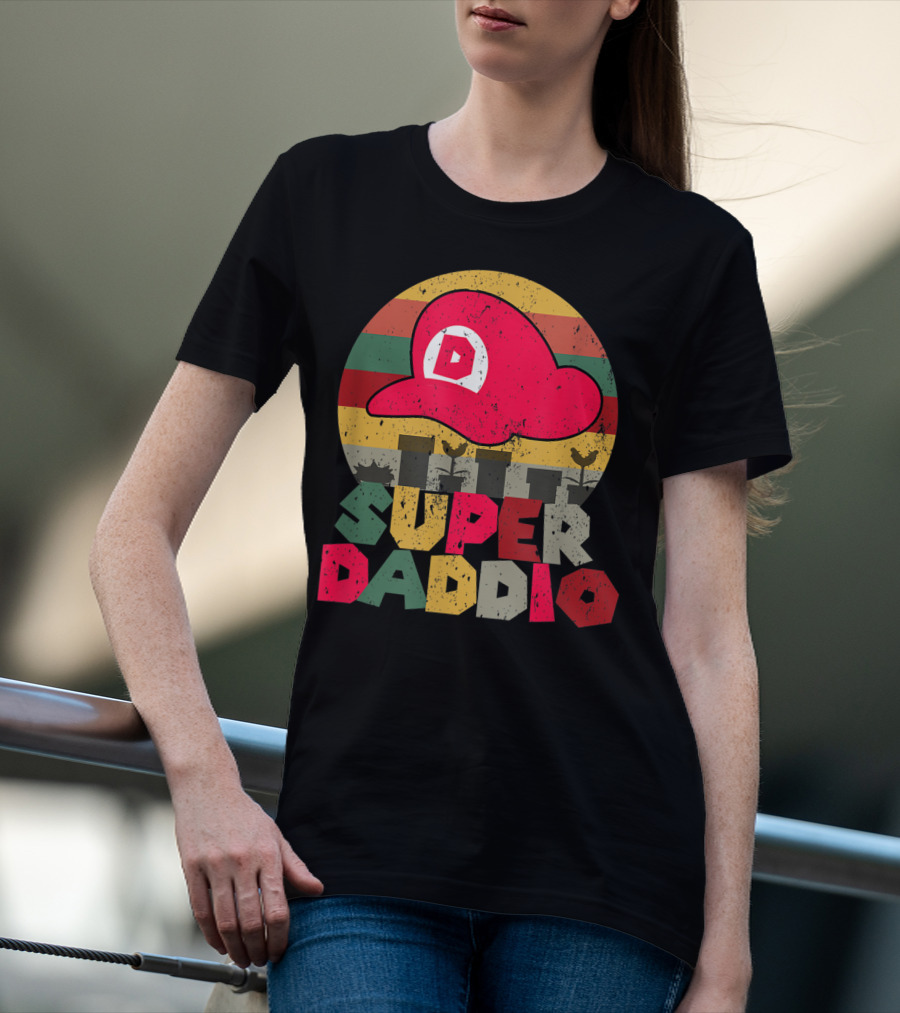 Super Daddio Retro Gamer Dad Hat T-Shirt