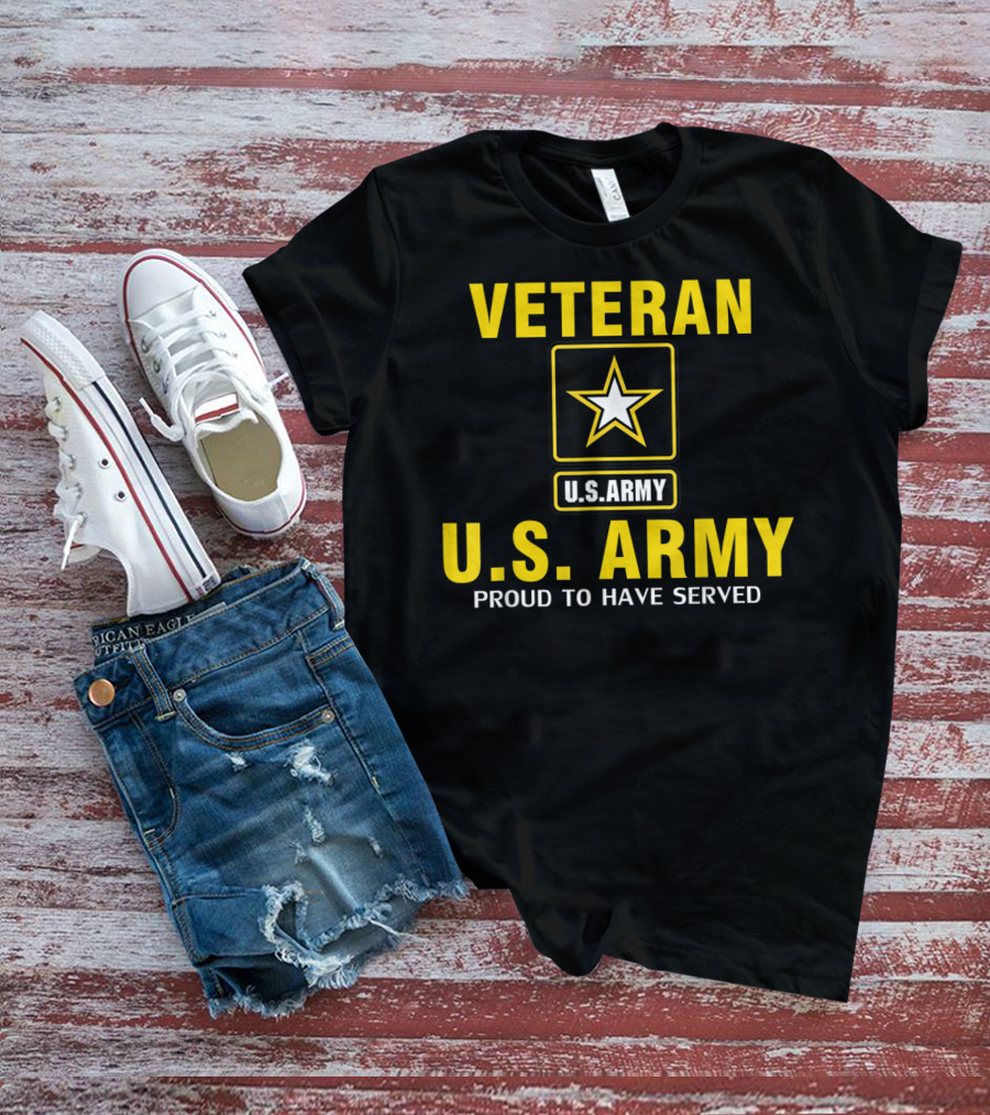 Veteran U.S. Army Proud To Have Served Star Emblem T-Shirt