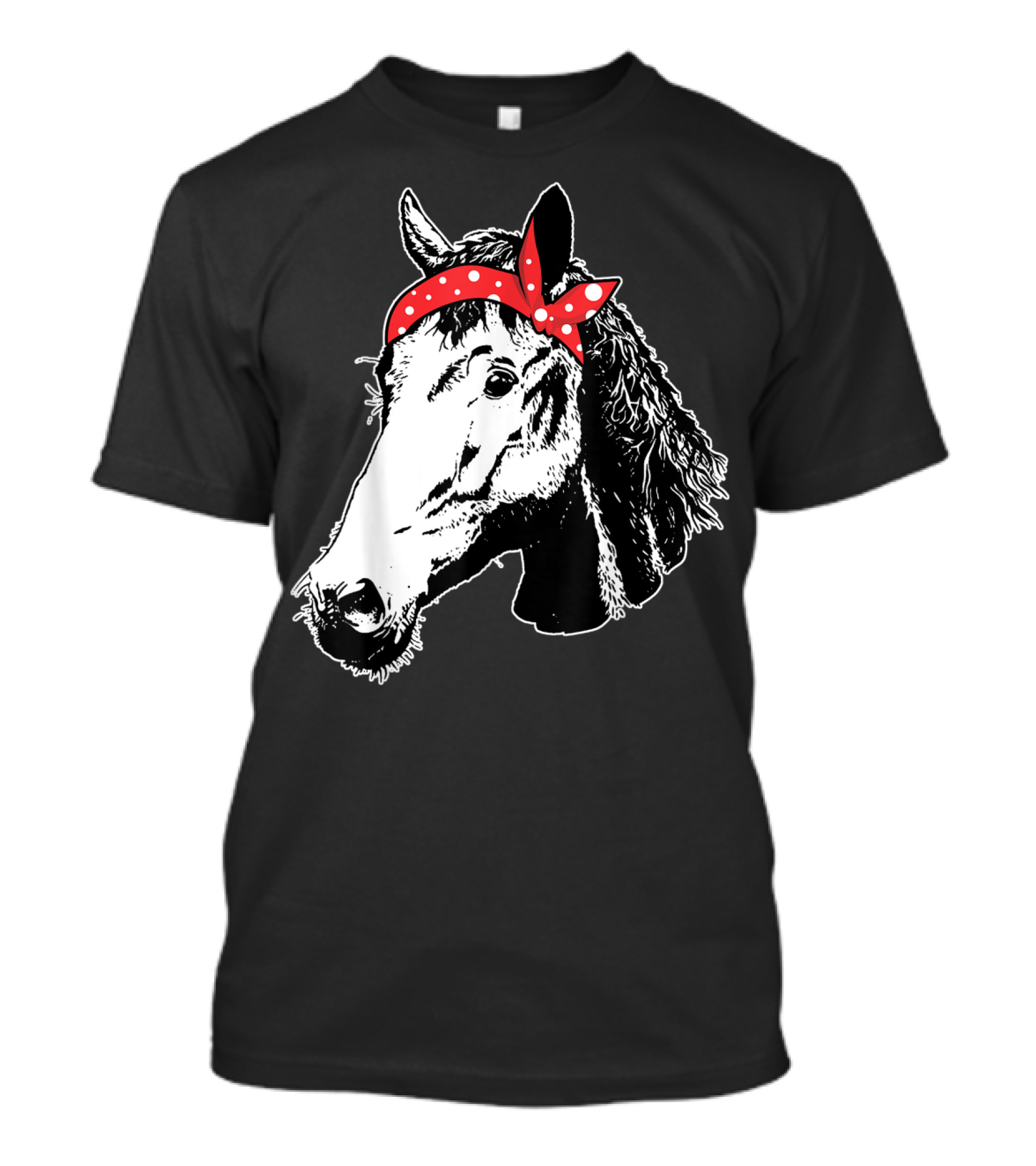 Funny Horse Red Bandana I Love Horse T-Shirt