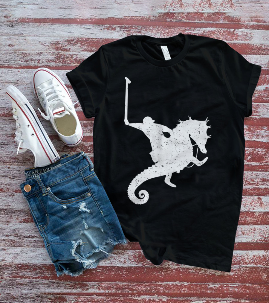 Funny Cute Water Polo Sea Horse Rider T-Shirt