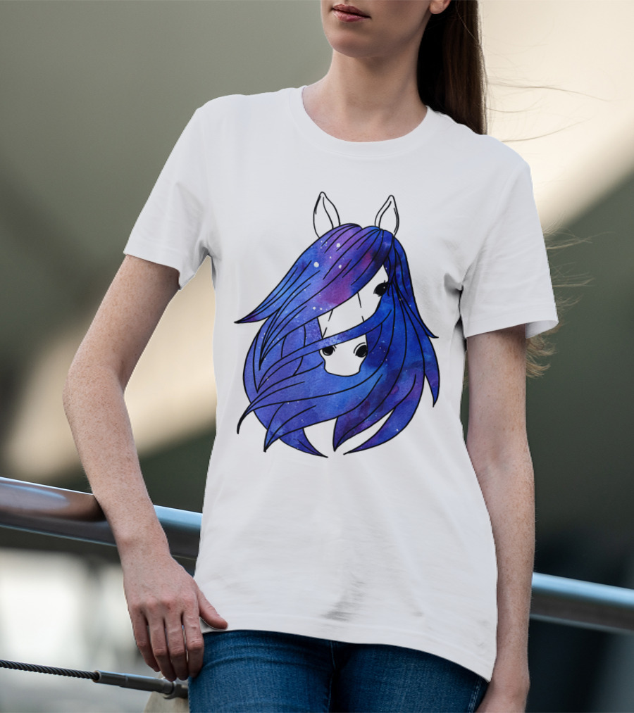 Galaxy Horse Mystical Equestrian For Girls With Starry Mane T-Shirt