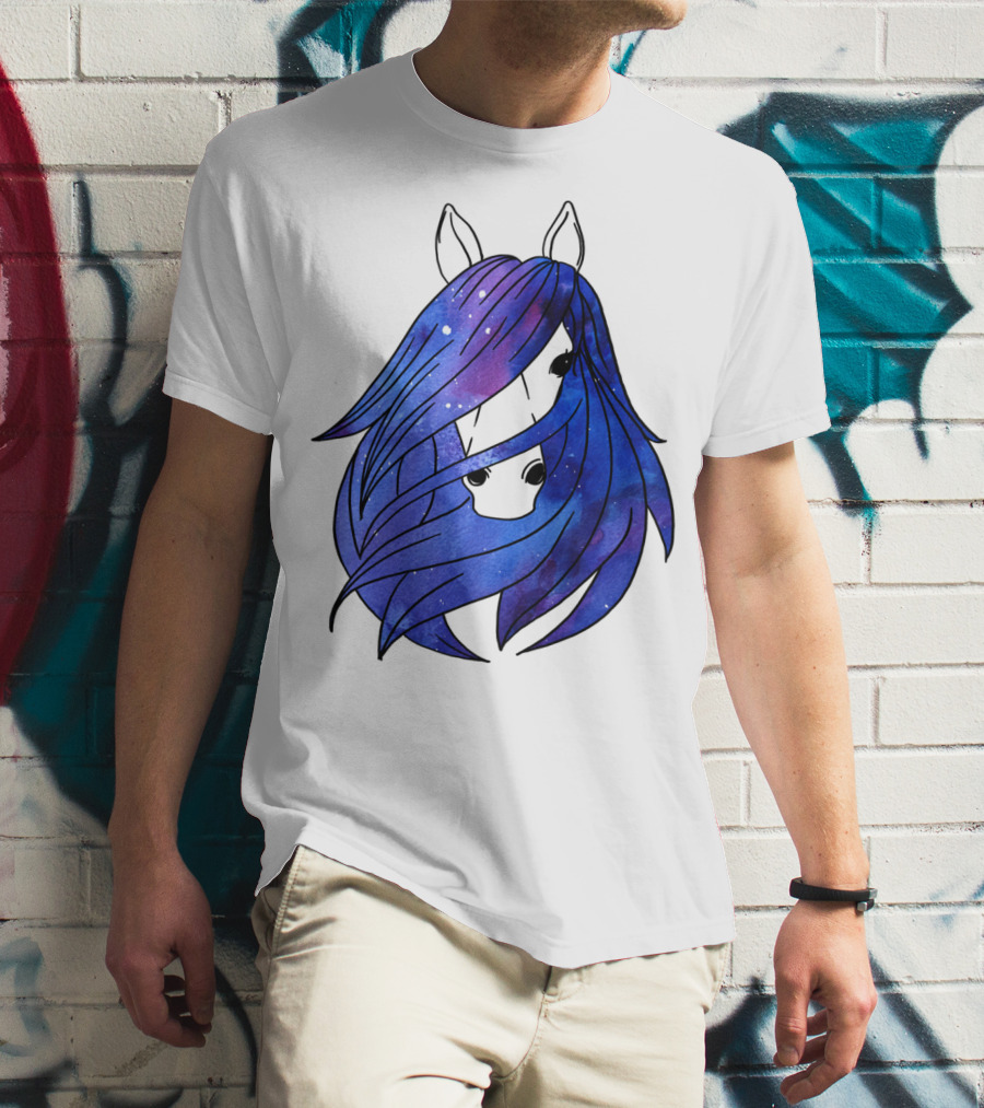 Galaxy Horse Mystical Equestrian For Girls With Starry Mane T-Shirt