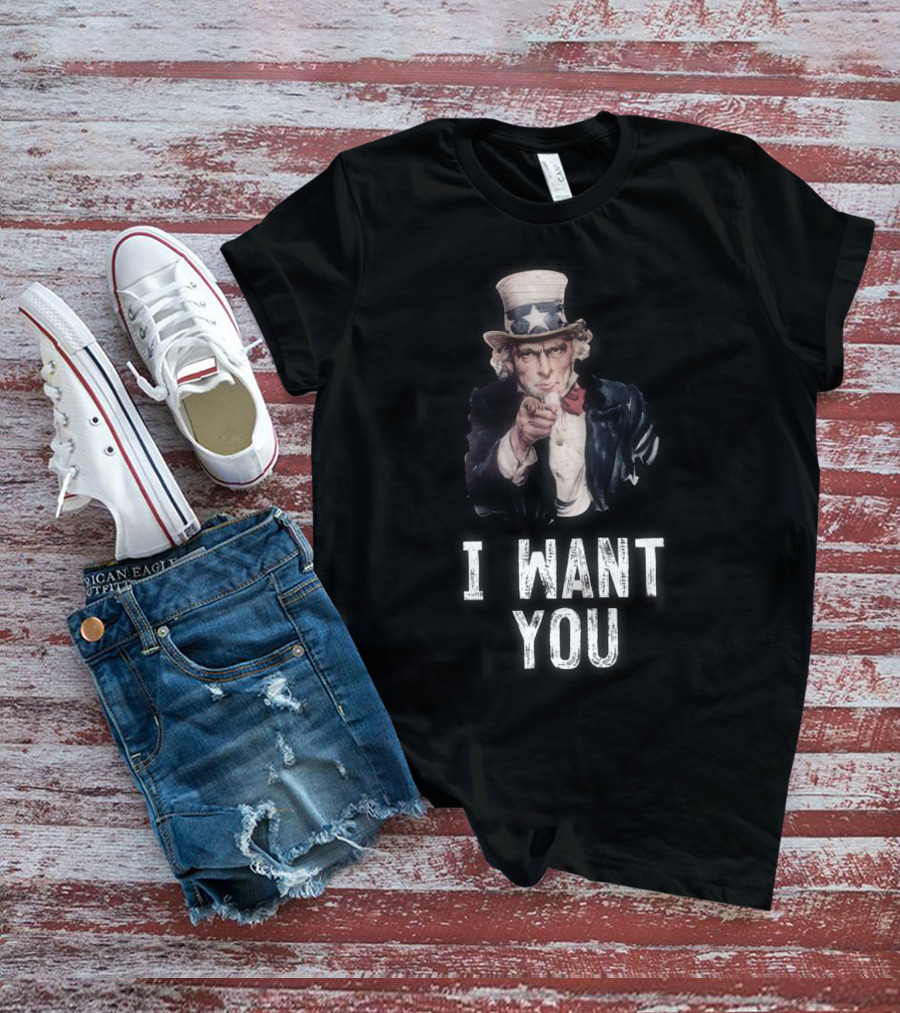 Uncle Sam I Want You Classic Funny American T-Shirt