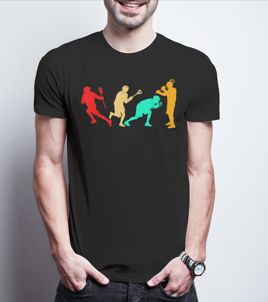 Classic Vintage Style Evolution Of American Football And Lacrosse T-Shirt