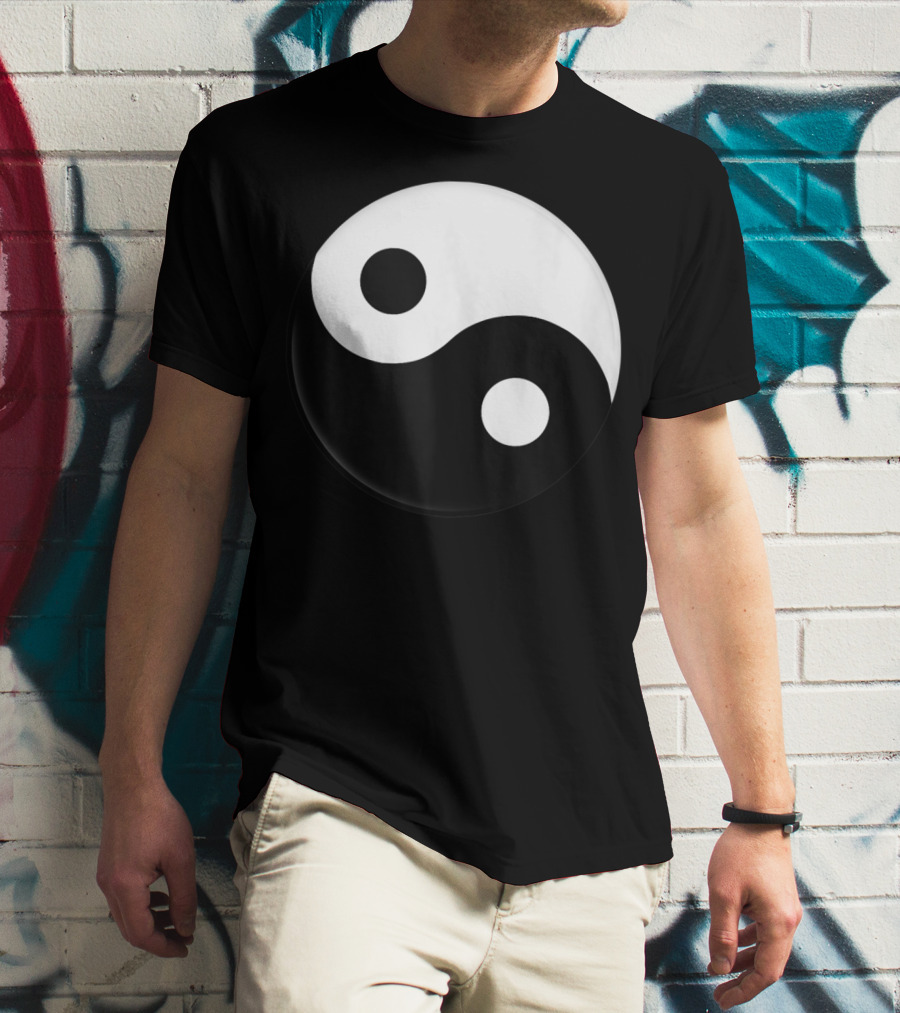 Classic Yin Yang Symbol Black White Yoga Harmony F1 T-Shirt