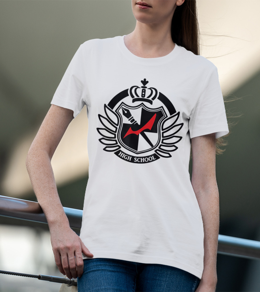 Danganronpas Monokumas High School Crest Emblem T-Shirt