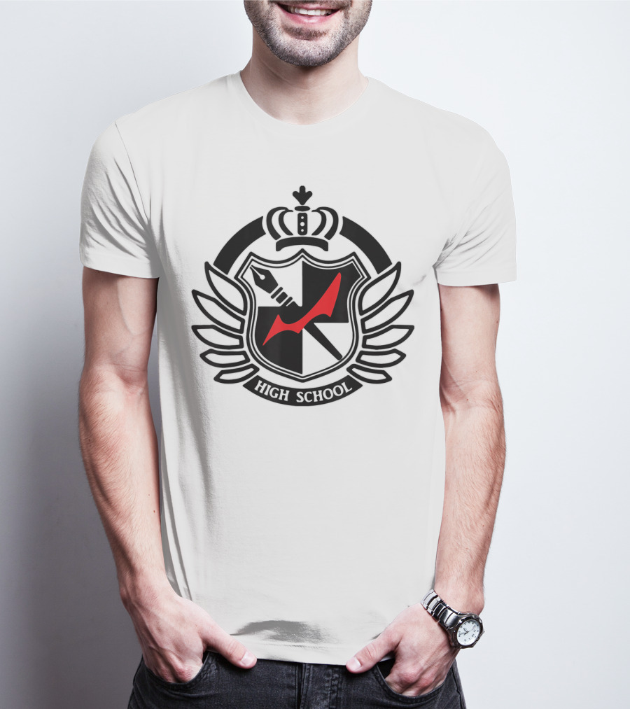 Danganronpas Monokumas High School Crest Emblem T-Shirt