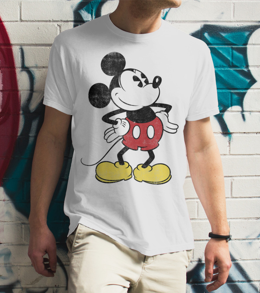 Mickey Mouse Vintage Style Disney Classic Character T-Shirt
