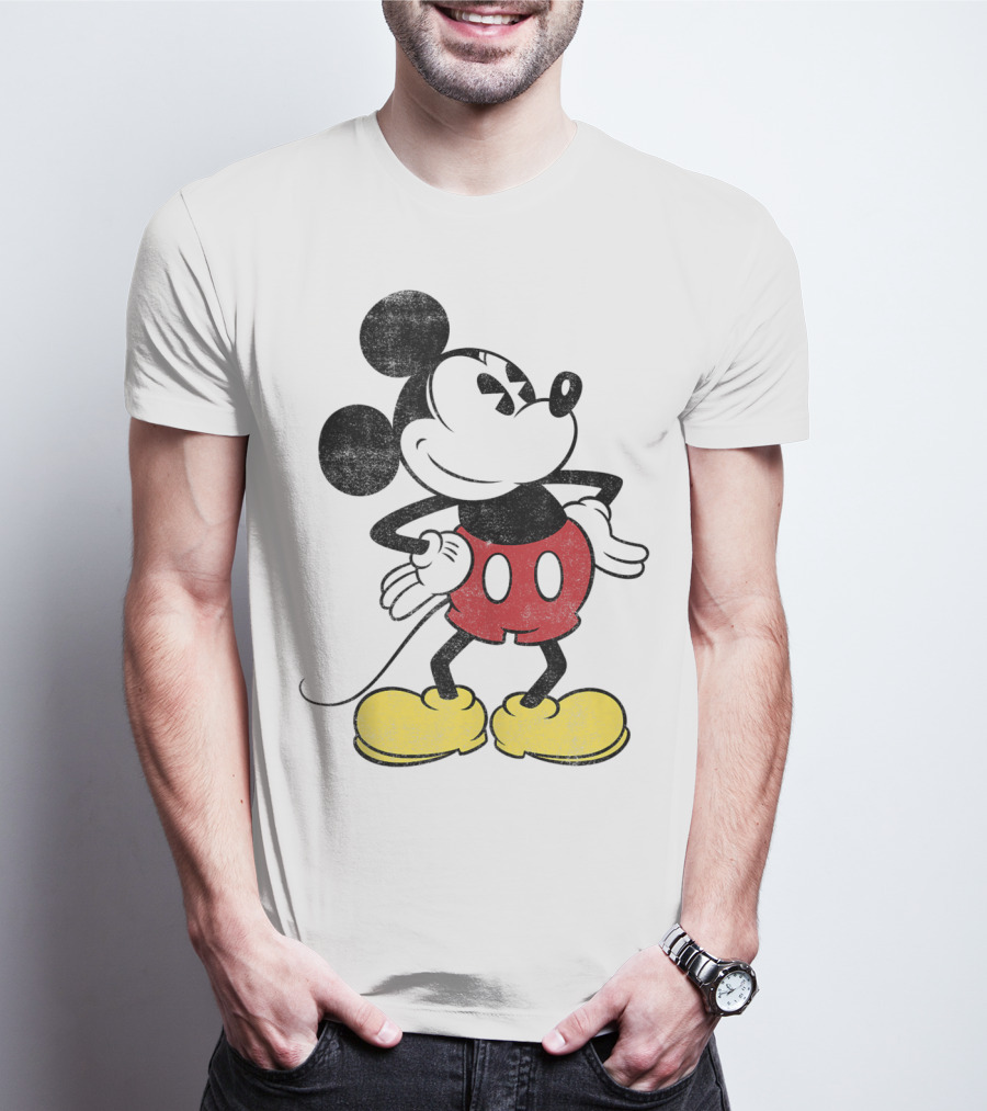 Mickey Mouse Vintage Style Disney Classic Character T-Shirt