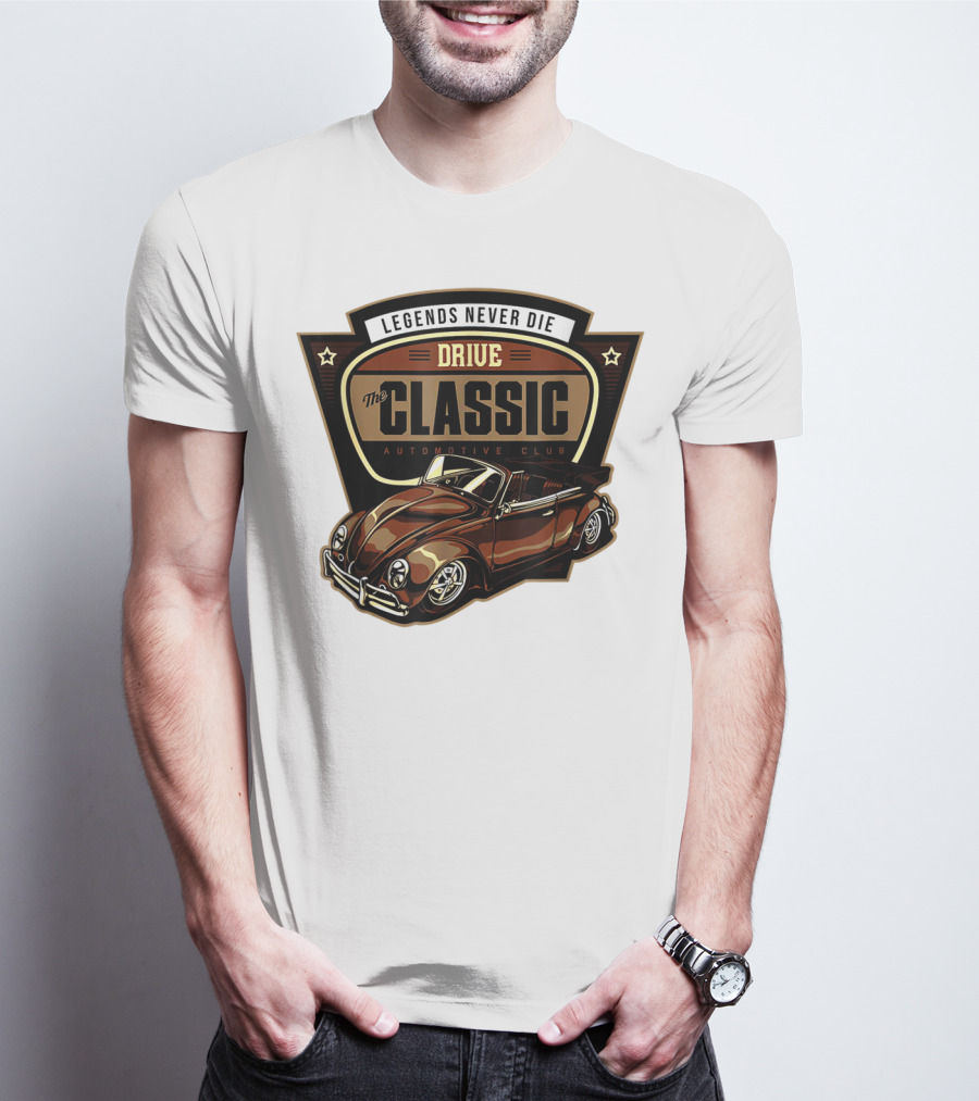 Drive Legends Never Die The Classic Automotive Club T-Shirt