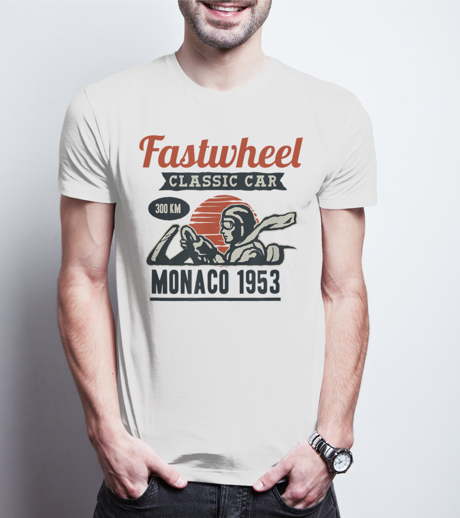 Fastwheel Classic Car Monaco 1953 300 KM T-Shirt