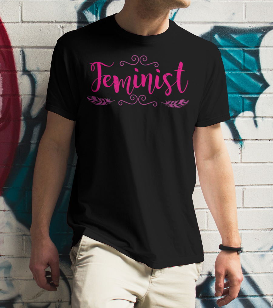 Feminist Classic Feminism Pink Flourish T-Shirt