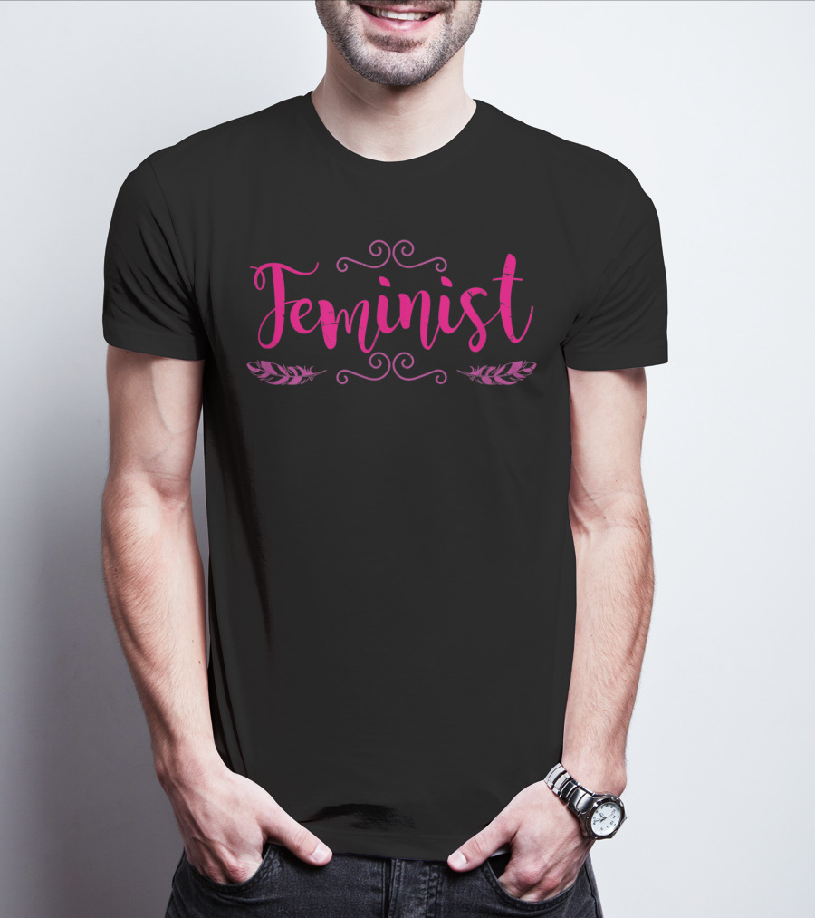 Feminist Classic Feminism Pink Flourish T-Shirt