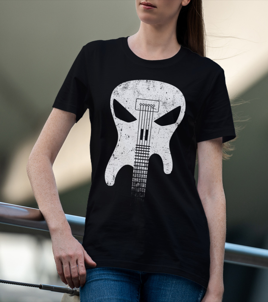 Guitar Skull Monster Classic Rock Music T-Shirt