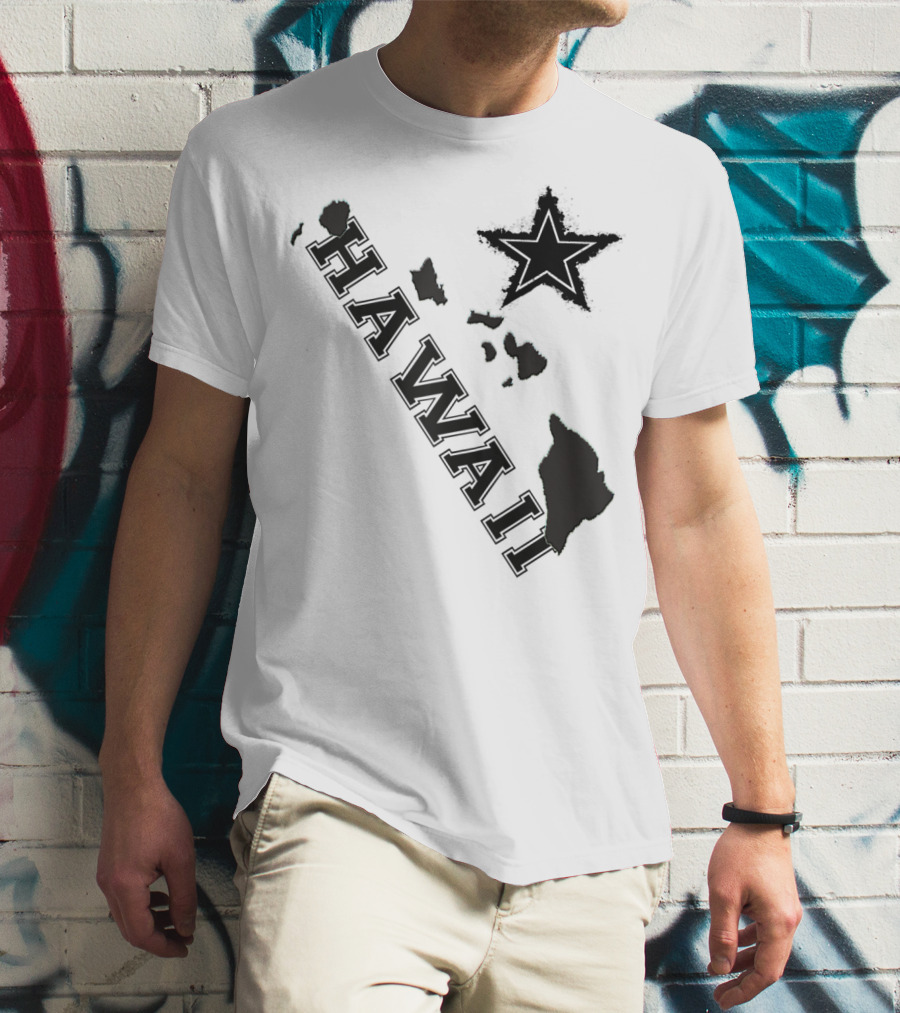 Hawaii Maps Classic Vintage Star Flair T-Shirt