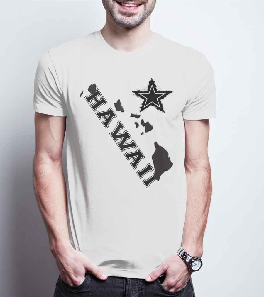 Hawaii Maps Classic Vintage Star Flair T-Shirt