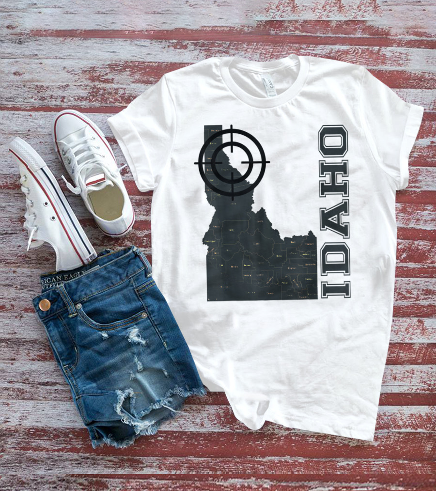 Idaho Maps Target Overlay Classic Vintage Fun T-Shirt