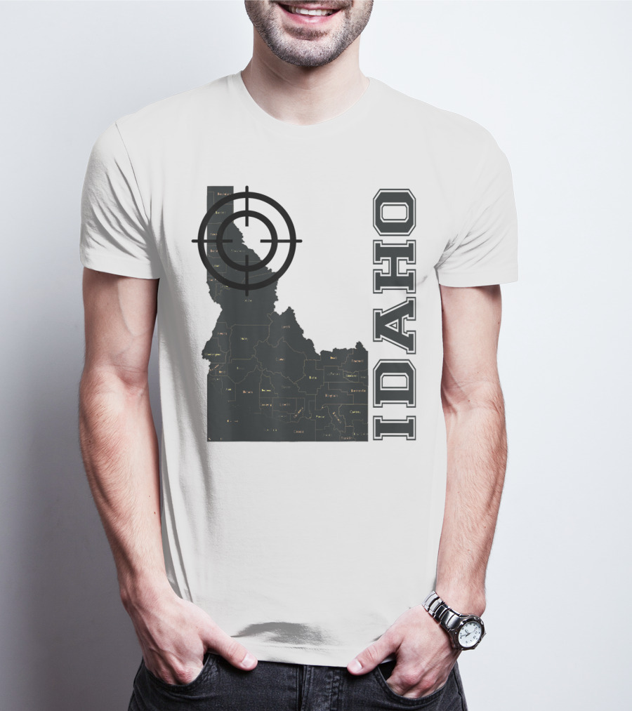 Idaho Maps Target Overlay Classic Vintage Fun T-Shirt
