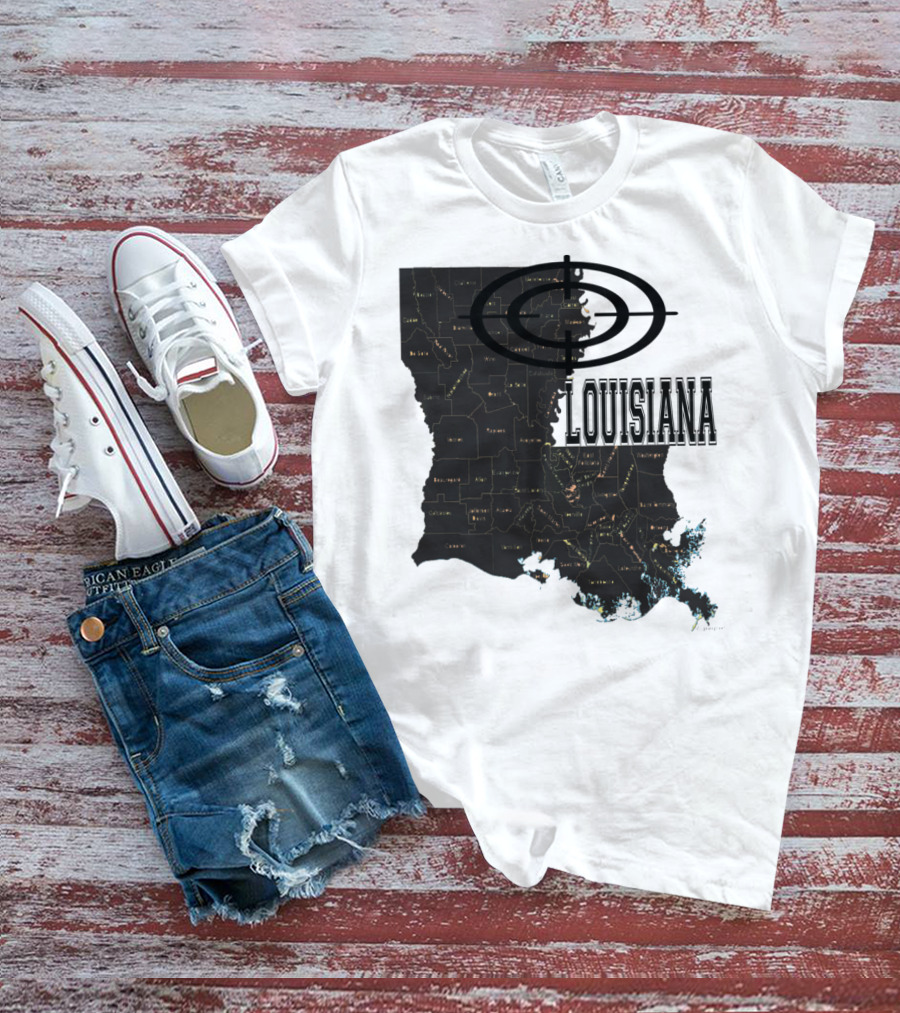 Louisiana Map Overlay Urban Classic T-Shirt