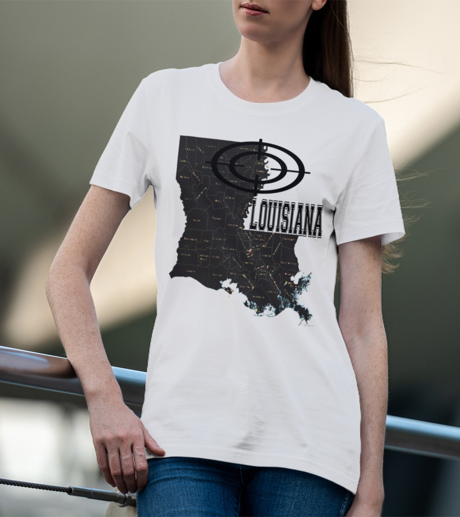 Louisiana Map Overlay Urban Classic T-Shirt