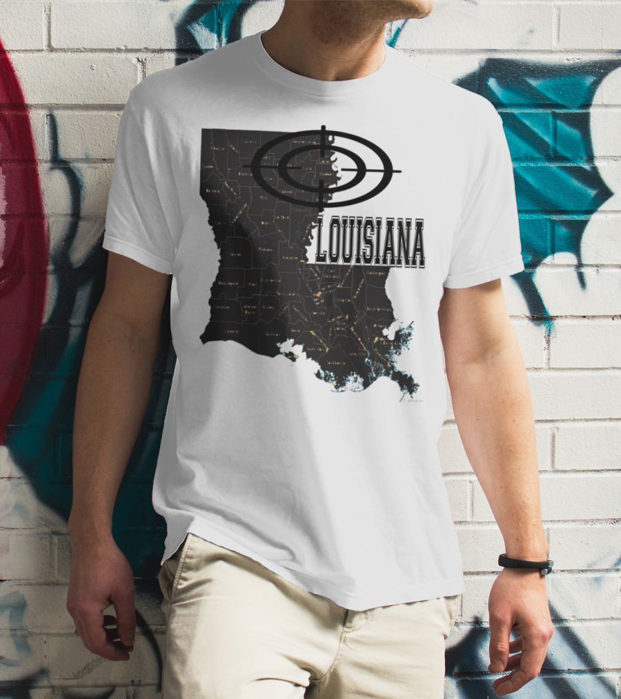 Louisiana Map Overlay Urban Classic T-Shirt