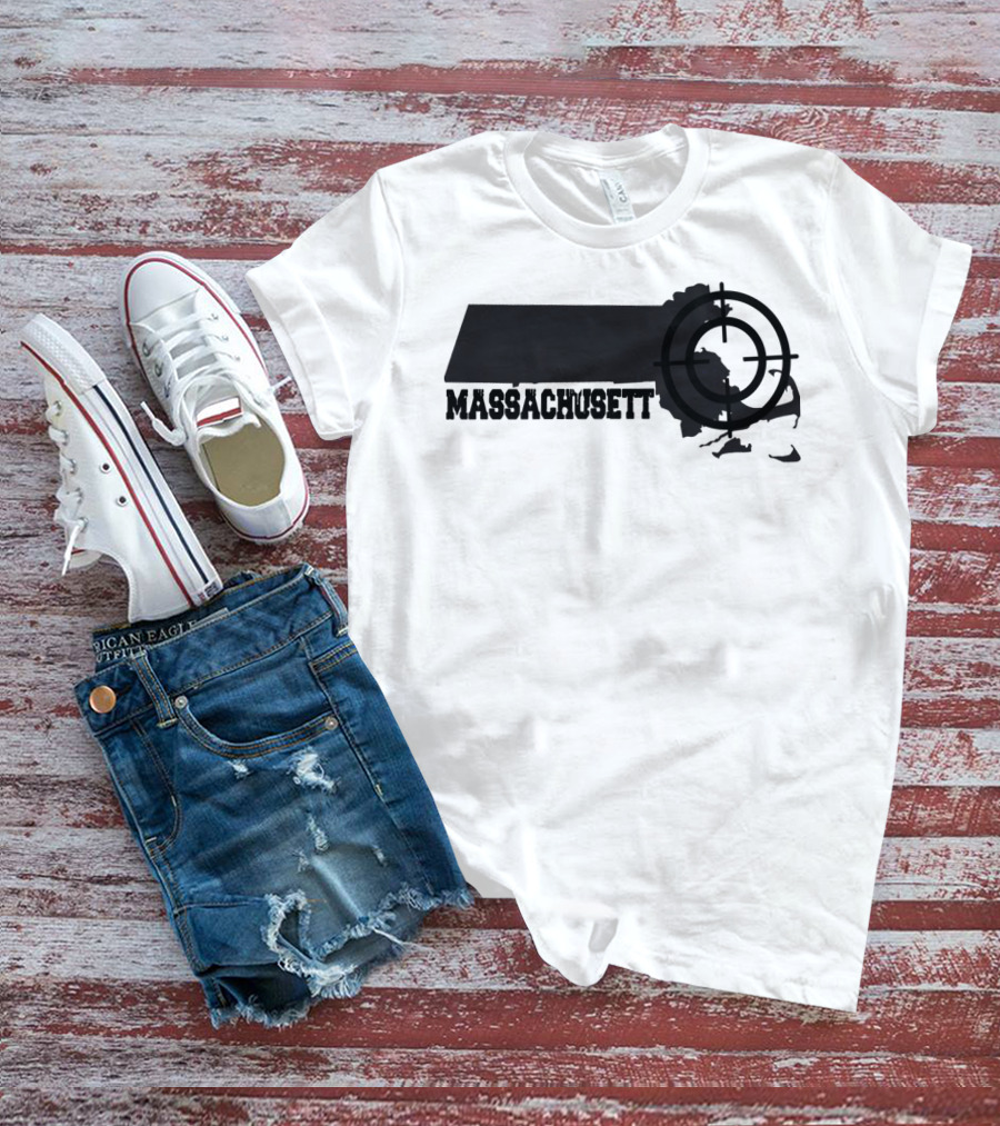 Massachusetts Target Map Fun T-Shirt
