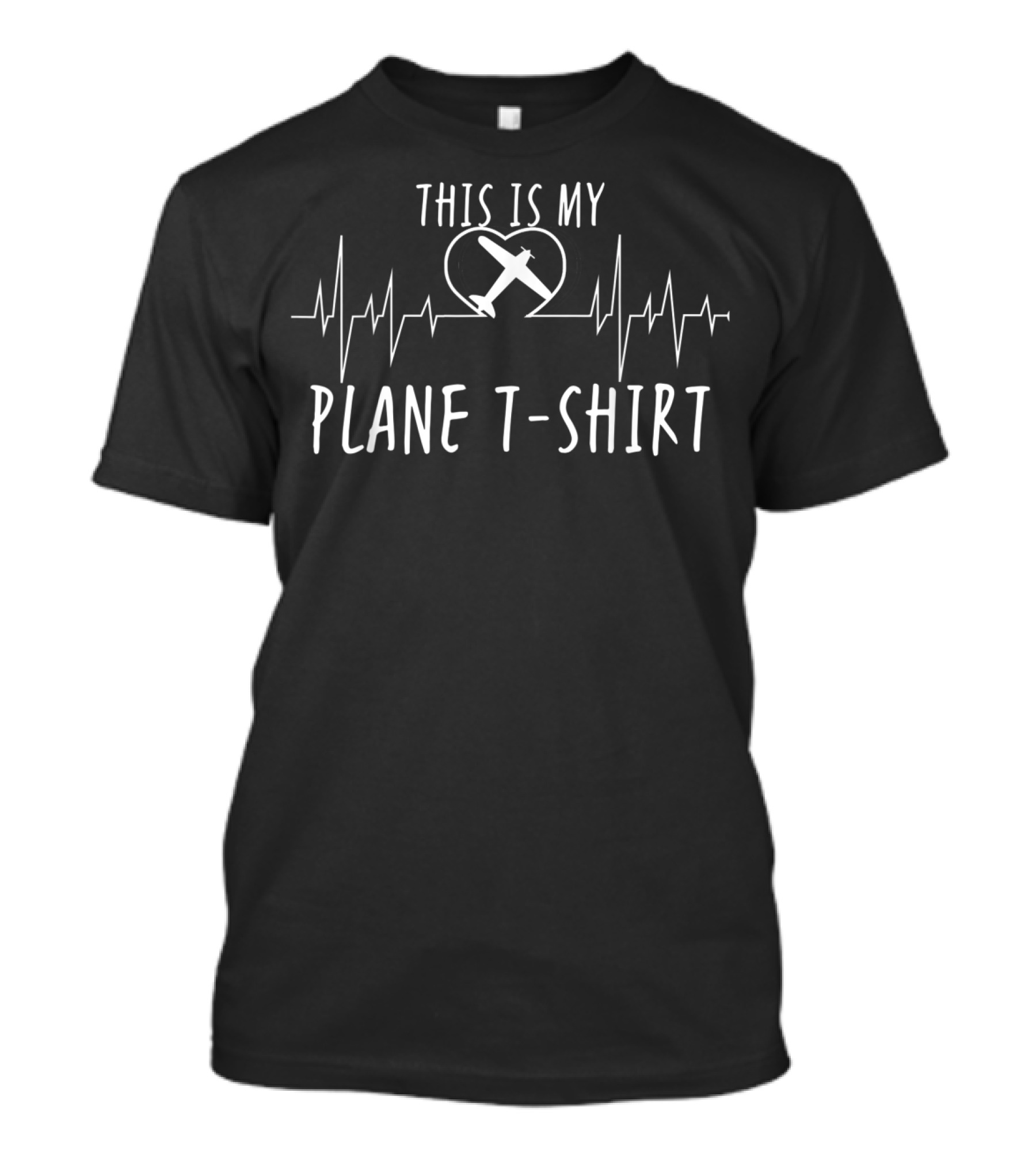 This Is My Plane T-Shirt Heartbeat Pilot Airplane Classic Flying T-Shirt