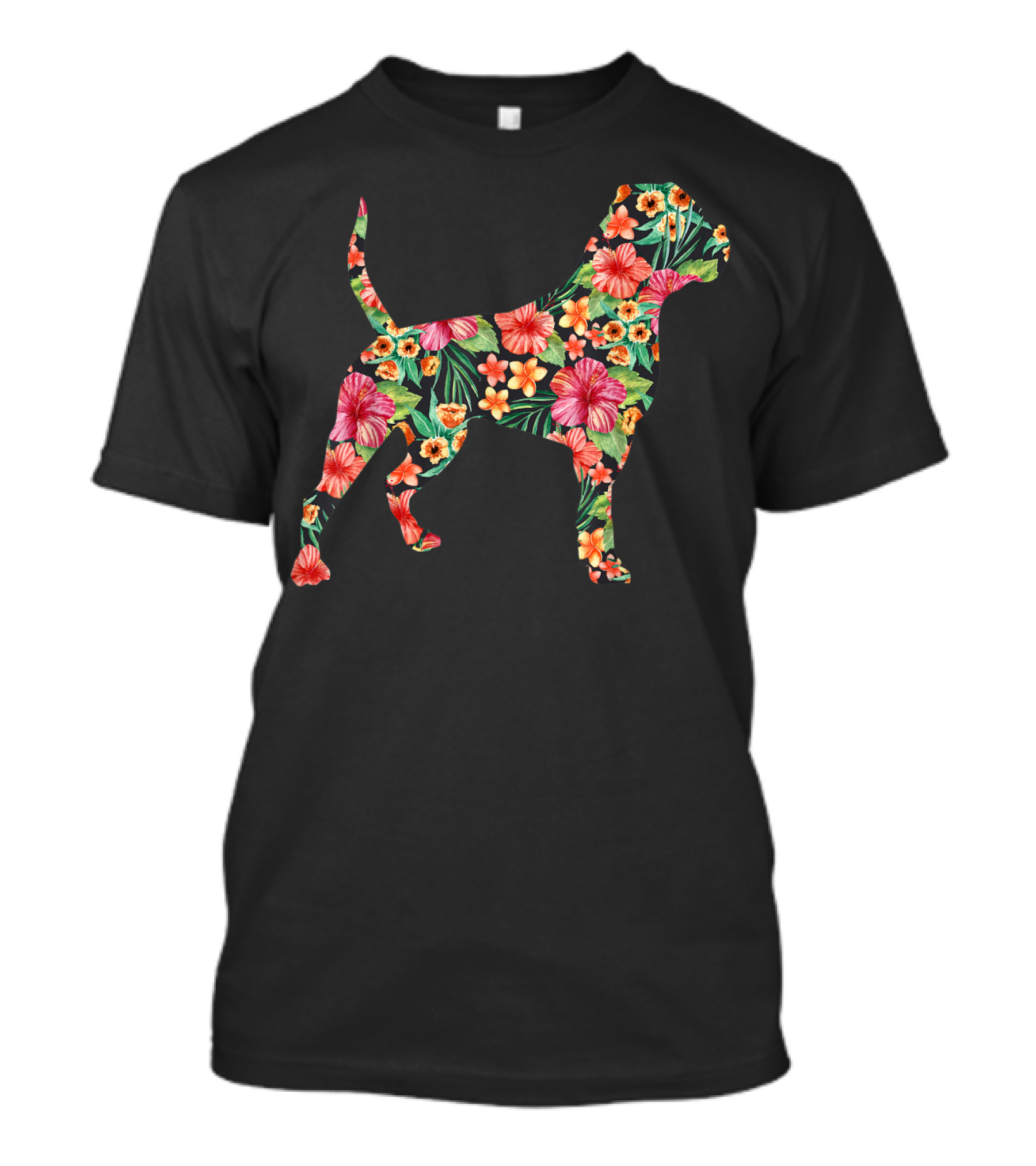 American Bulldog Tropical Floral T-Shirt