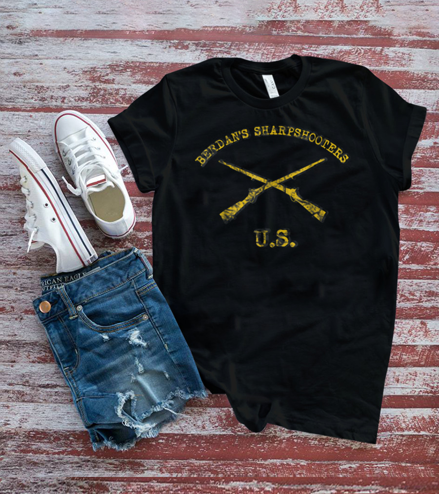 Berdan's Sharpshooters U.S. Civil War Iconic Crossed Rifles T-Shirt