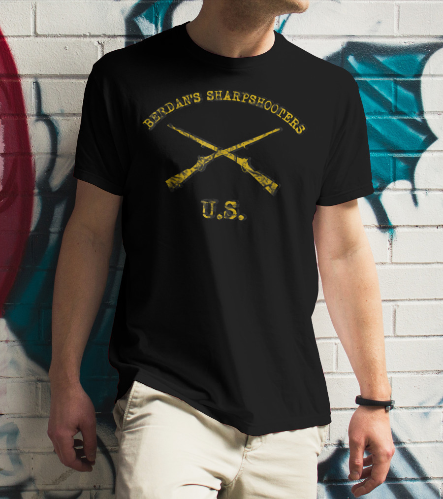 Berdan's Sharpshooters U.S. Civil War Iconic Crossed Rifles T-Shirt