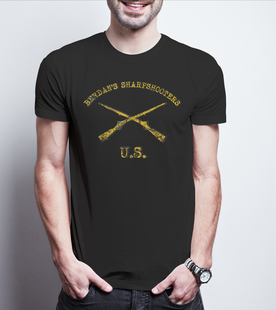 Berdan's Sharpshooters U.S. Civil War Iconic Crossed Rifles T-Shirt