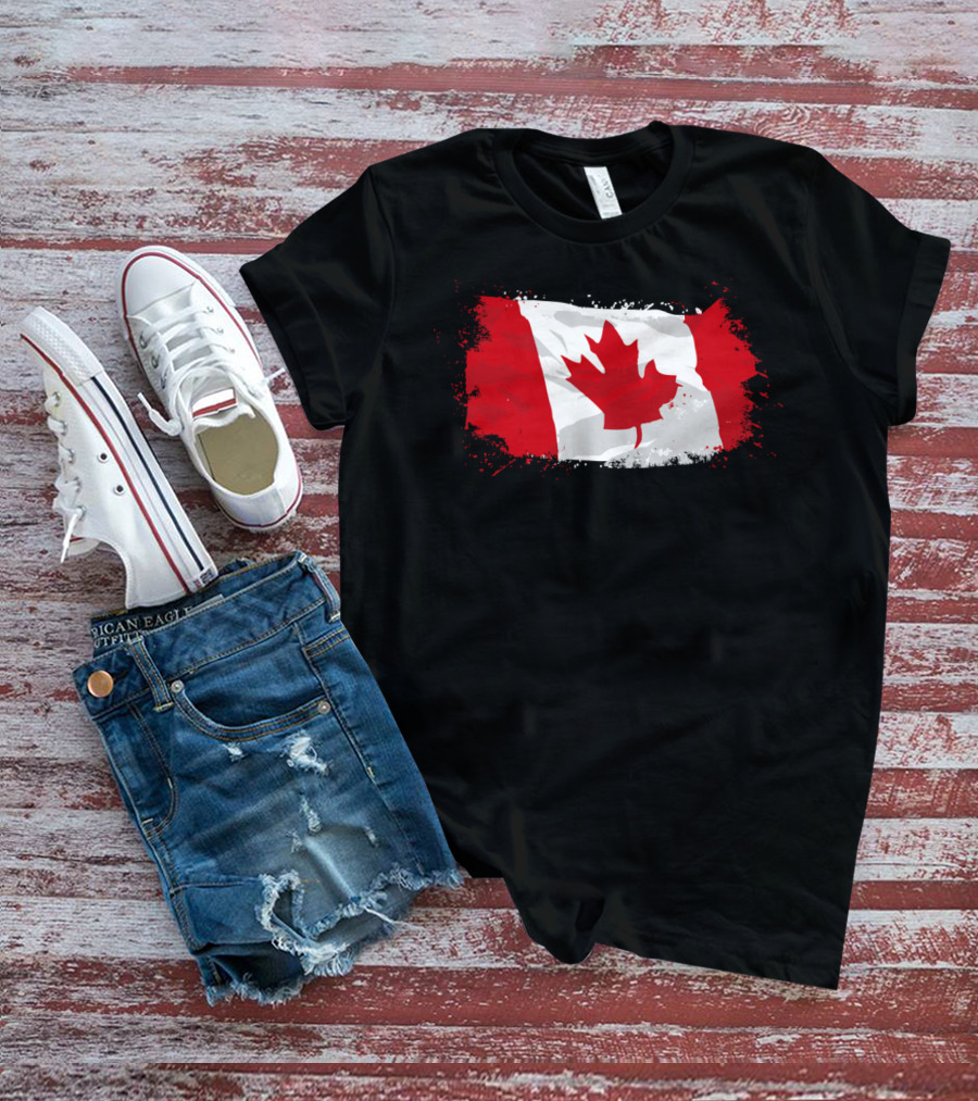 Canada Flag Iconic Maple Leaf Ensign Banner T-Shirt