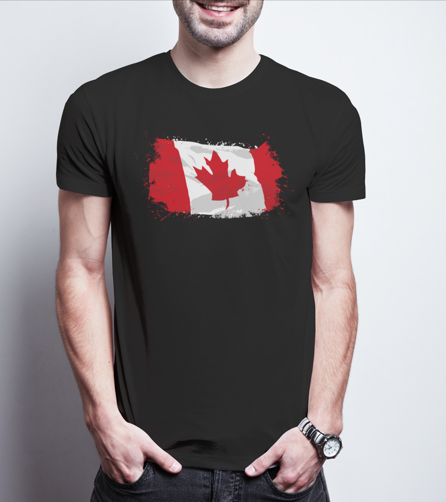 Canada Flag Iconic Maple Leaf Ensign Banner T-Shirt