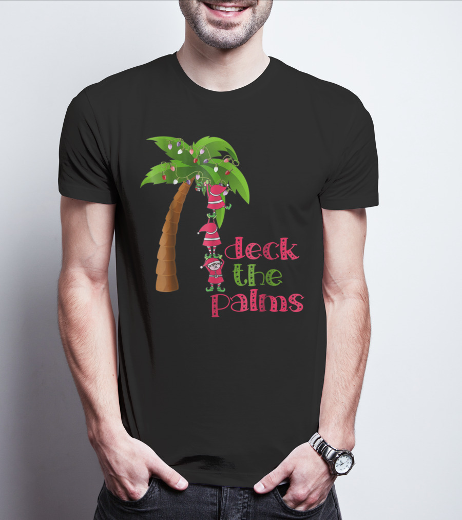 Deck The Palms Christmas In July Beach Cruise T-Shirt