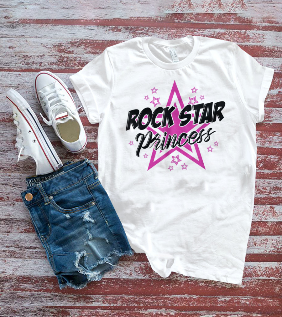 Rockstar Princess Pink Star Sassy Cool T-Shirt