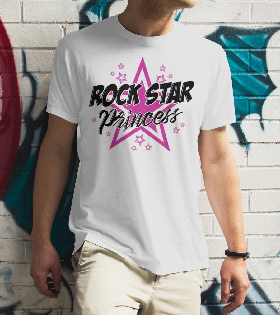 Rockstar Princess Pink Star Sassy Cool T-Shirt